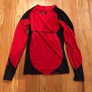 Long sleeve black and red shirt